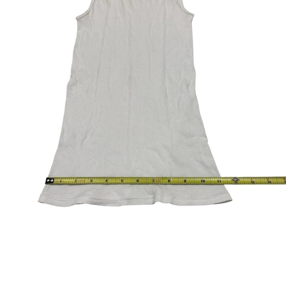Fruit of the Loom Premium Cotton Mens Round Neck Sleeveless White Tank Top - Picture 6 of 7